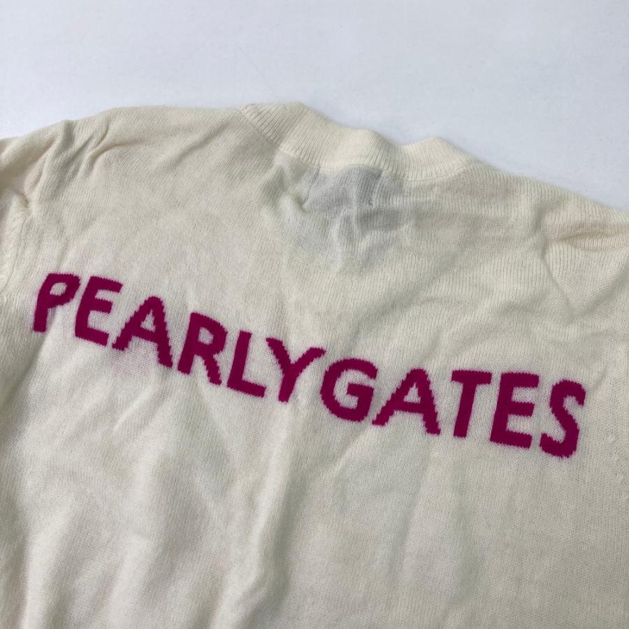 PEARLY GATES パーリーゲイツ 2022年モデル ウール 長袖ニットセーター  ベージュ系 1 ゴルフウェア レディースの画像