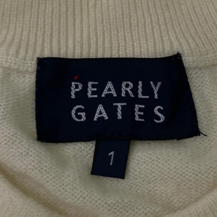 PEARLY GATES パーリーゲイツ 2022年モデル ウール 長袖ニットセーター  ベージュ系 1 ゴルフウェア レディースの画像