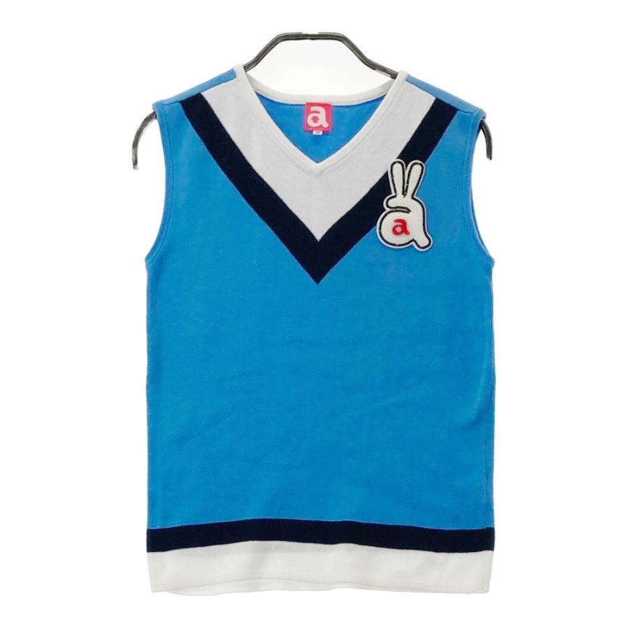 新品未使用　31900円の品　archivio レディース ベスト サイズ36 archivio（アルチビオ） ニット ベスト ブルー系 36 ゴルフウェア