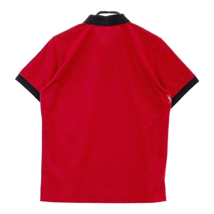 MARK&LONA マークアンドロナ 半袖ポロシャツ スカル 総柄 レッド系 48 