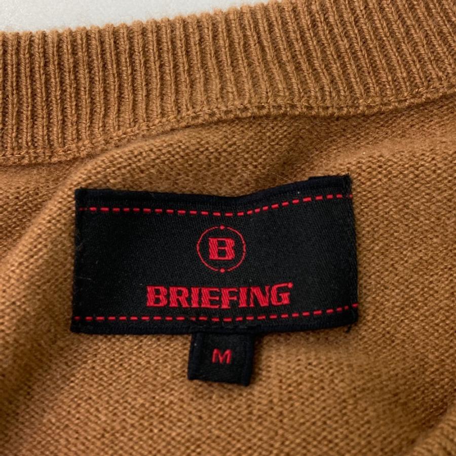 BRIEFING GOLF ブリーフィング 2023年モデル カシミヤ ニットセーター  ブラウン系 M ゴルフウェア メンズの画像