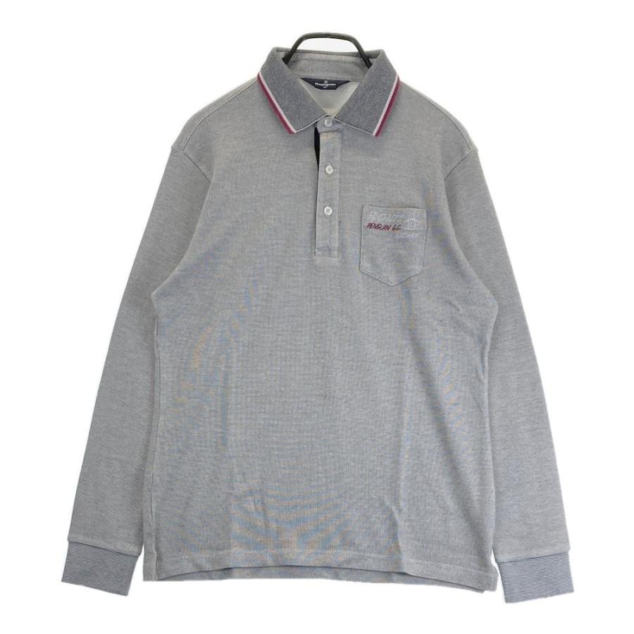 Munsingwear メンズゴルフグレー 長袖ポロシャツ Munsingwear（マンシングウェア） 長袖ポロシャツ グレー系 LL ゴルフ