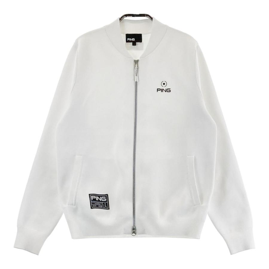 PING ピン 2023年モデル ニットジャケット ホワイト系 S ゴルフウェア