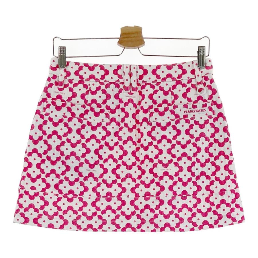 PEARLY GATES 花柄スカート 赤 PEARLY GATES（パーリーゲイツ） 2023年モデル ストレッチスカート 花