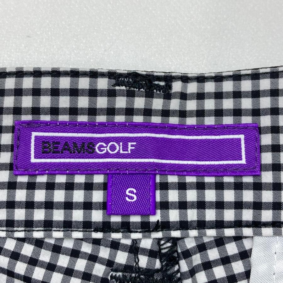 【新品】BEAMS GOLF ビームスゴルフ  ナイロン ストレッチパンツ チェック柄 グレー系 S ゴルフウェア レディースの画像