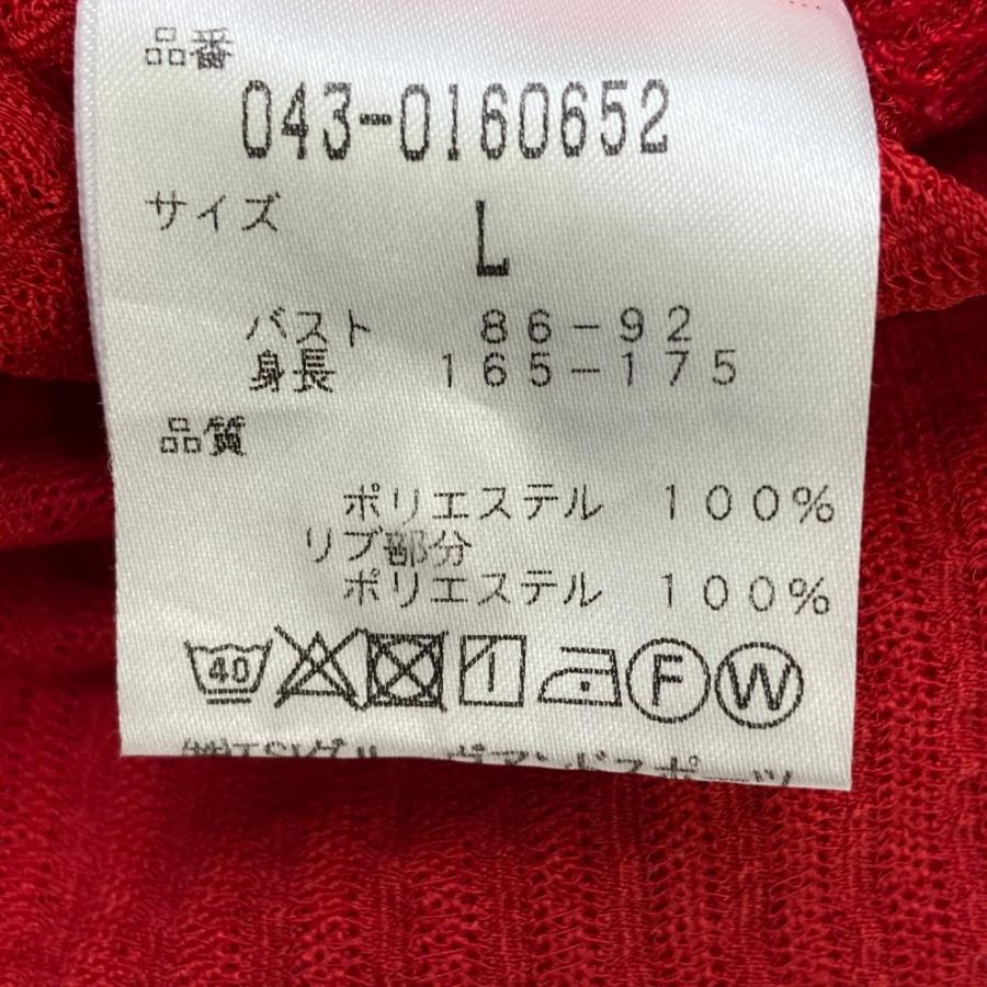 サイズ：L ST ANDREWS セントアンドリュース  半袖ポロシャツ シアサッカー ストライプ柄 レッド系 [240101490411] ゴルフウェア レディース ストスト サイズ：L ST ANDREWS セントアンドリュース 半袖ポロシャツ