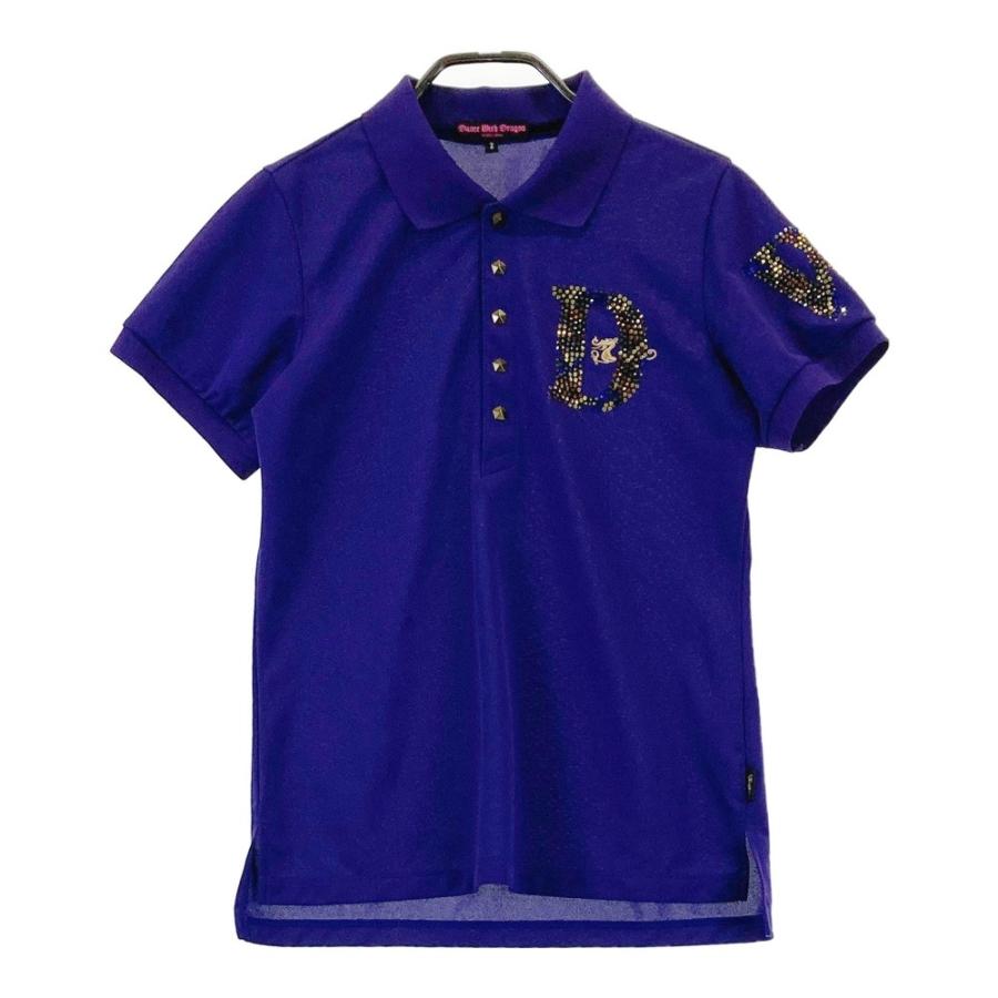 ダンス　ウィズ　ドラゴン　ゴルフ　シャツ　半袖 パープル　紫 ダンス ウィズ ドラゴン ゴルフ シャツ 半袖 パープル 紫 Dance With