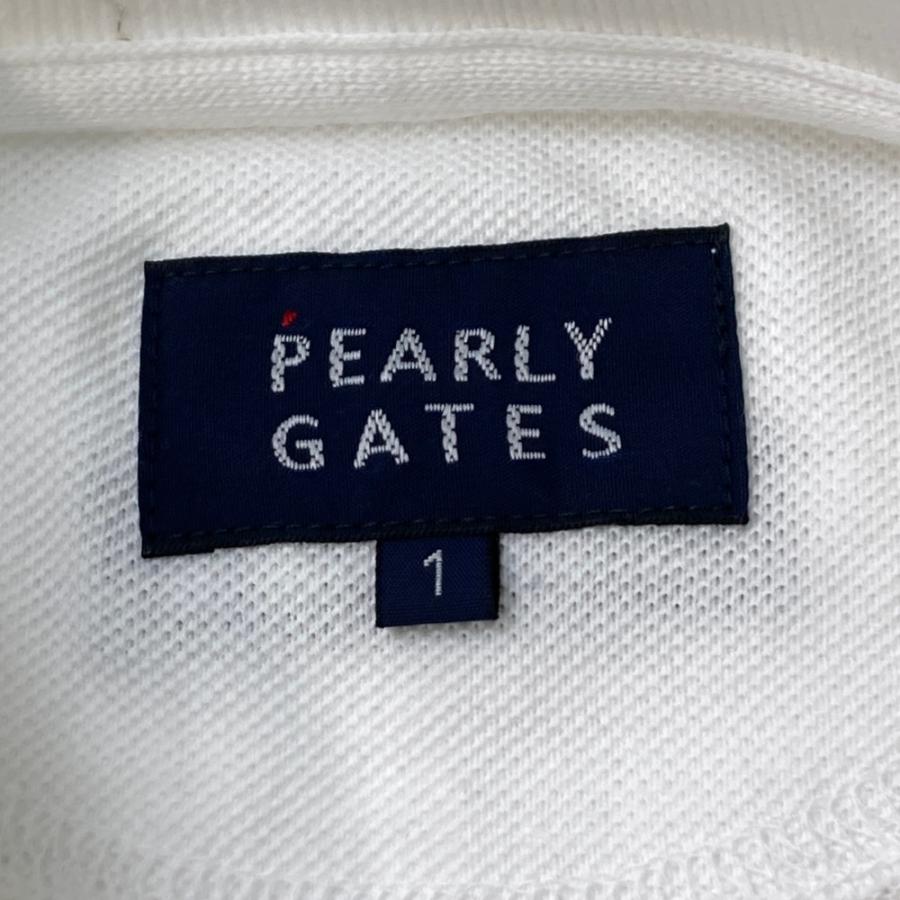 PEARLY GATES パーリーゲイツ 2023年モデル 半袖ポロシャツ ロゴ  ホワイト系 1 ゴルフウェア レディースの画像