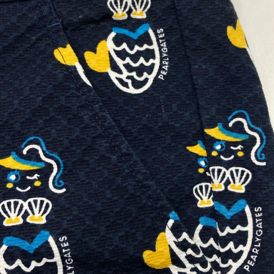 正規品パーリーゲイツマーメイド柄ストレッチレディースパンツサイズ00 PEARLY GATES パーリーゲイツ ストレッチパンツ マーメイド柄