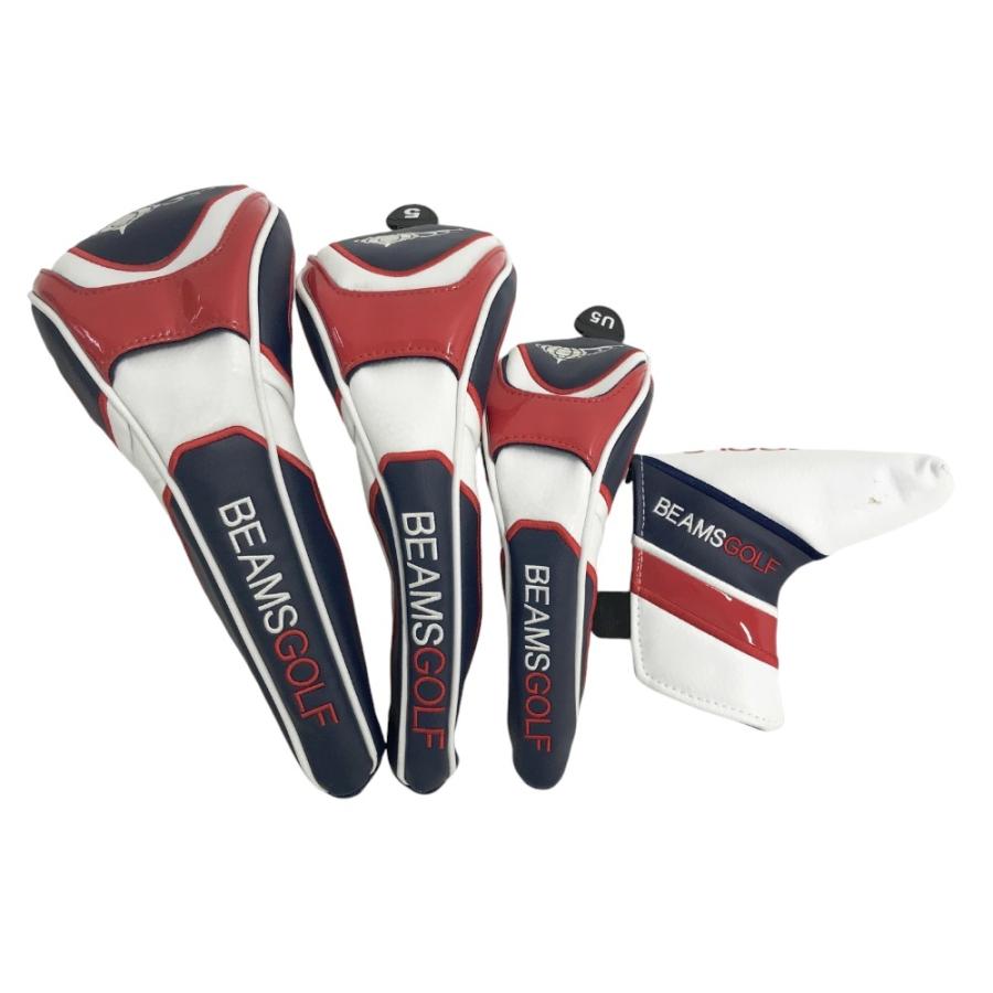 BEAMS GOLF ビームスゴルフ ヘッドカバー 4点セット トリコロール 