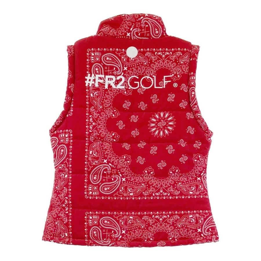 新品】FR2 GOLF エフアールツーゴルフ 中綿ベスト レッド系 M 