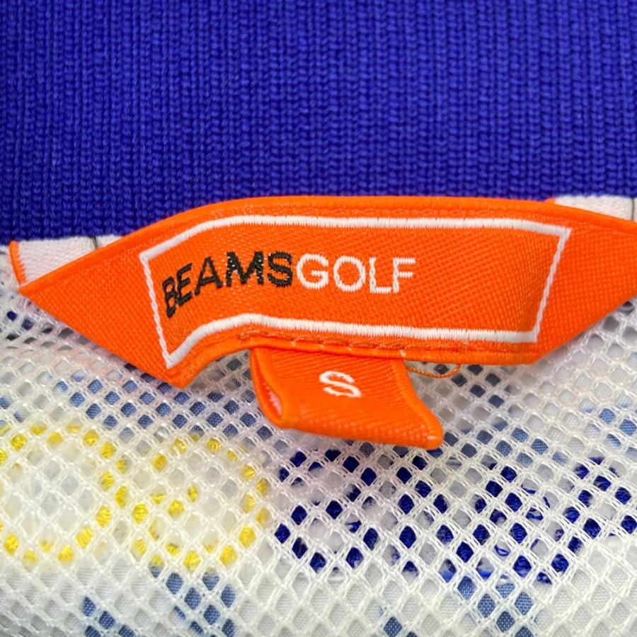 BEAMS GOLF ビームスゴルフ ジップジャケット 千鳥 ブルー系 S ゴルフ
