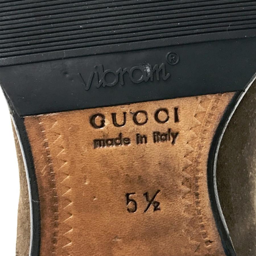GUCCI（グッチ） スエード ストレートチップシューズ ブラウン系 5 1/2