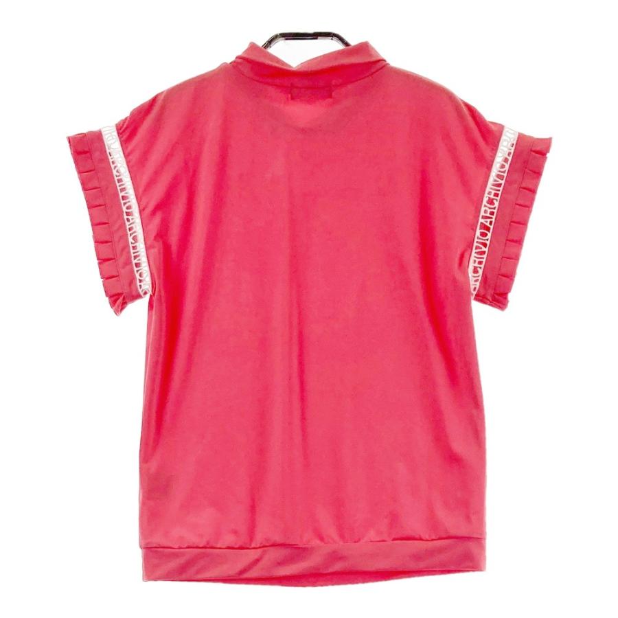 archivio - 【超美品】アルチビオ 襟付き半袖Tシャツ ピンク×白 一部メッシュ  レディース 36(S) ゴルフウェア archivio archivio - 【超美品】アルチビオ 襟付き半袖Tシャツ ピンク×白