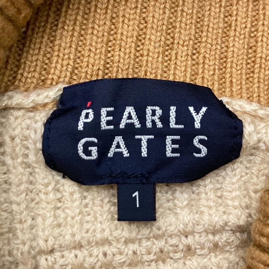 サイズ：0 PEARLY GATES パーリーゲイツ  タートルネック ニットセーター  ブラウン系 [240101437861] ゴルフウェア レディース ストスト PEARLY GATES パーリーゲイツ タートルネック ウール ニット