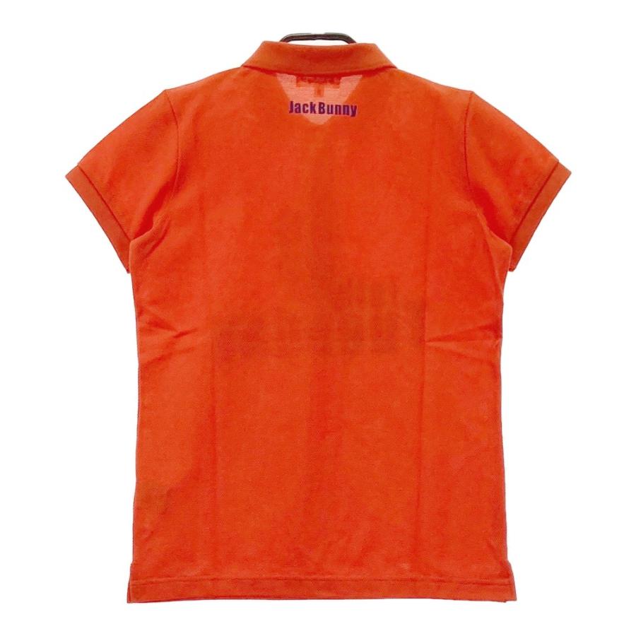 ジャックバニー　半袖ポロシャツ　オレンジ　サイズ4 Jack Bunny!! ジャックバニー 半袖ポロシャツ オレンジ×グリーン