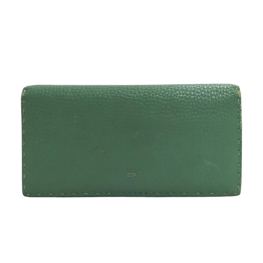 FENDI（フェンディ） 7M0186 二つ折り 長財布 セレリア グリーン系