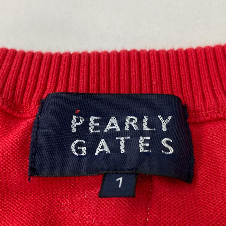 サイズ：0 PEARLY GATES パーリーゲイツ 055-9173206 ニットベスト 総柄 レッド系 [240101446683] ゴルフウェア レディース ストスト サイズ：0 PEARLY GATES パーリーゲイツ 055-9173206 ニット
