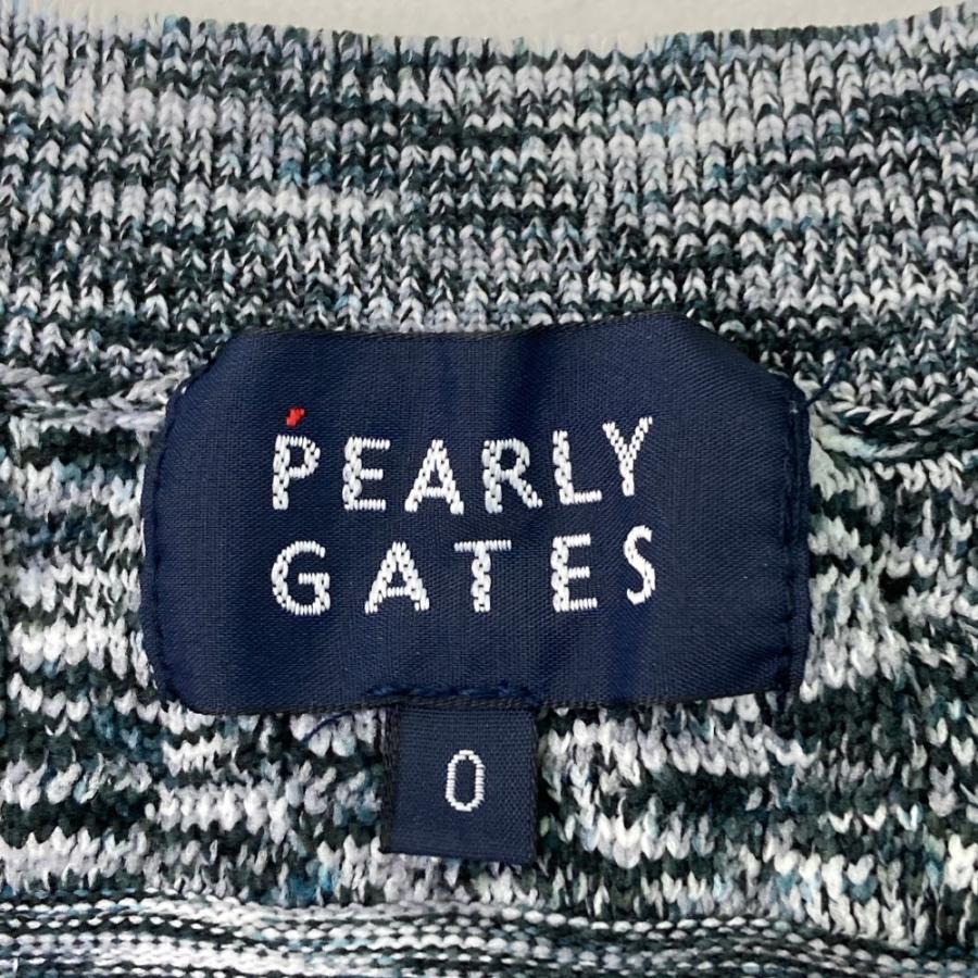 サイズ：0 PEARLY GATES パーリーゲイツ 2024年モデル 長袖 ニットセーター ロゴ総柄 ブラック系 [240101492594] ゴルフウェア レディース ストスト PEARLY GATES パーリーゲイツ 2024年モデル ニット セーター