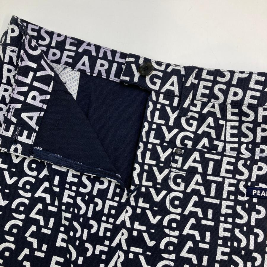 PEARLY GATES パーリーゲイツ  ストレッチ スカート ロゴ総柄 ブラック系 0 ゴルフウェア レディースの画像