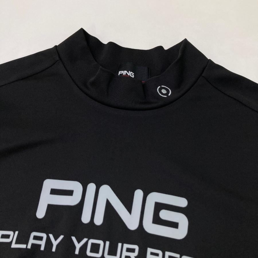 PING ピン 2024年モデル ハイネック 半袖Tシャツ ブラック系 LL