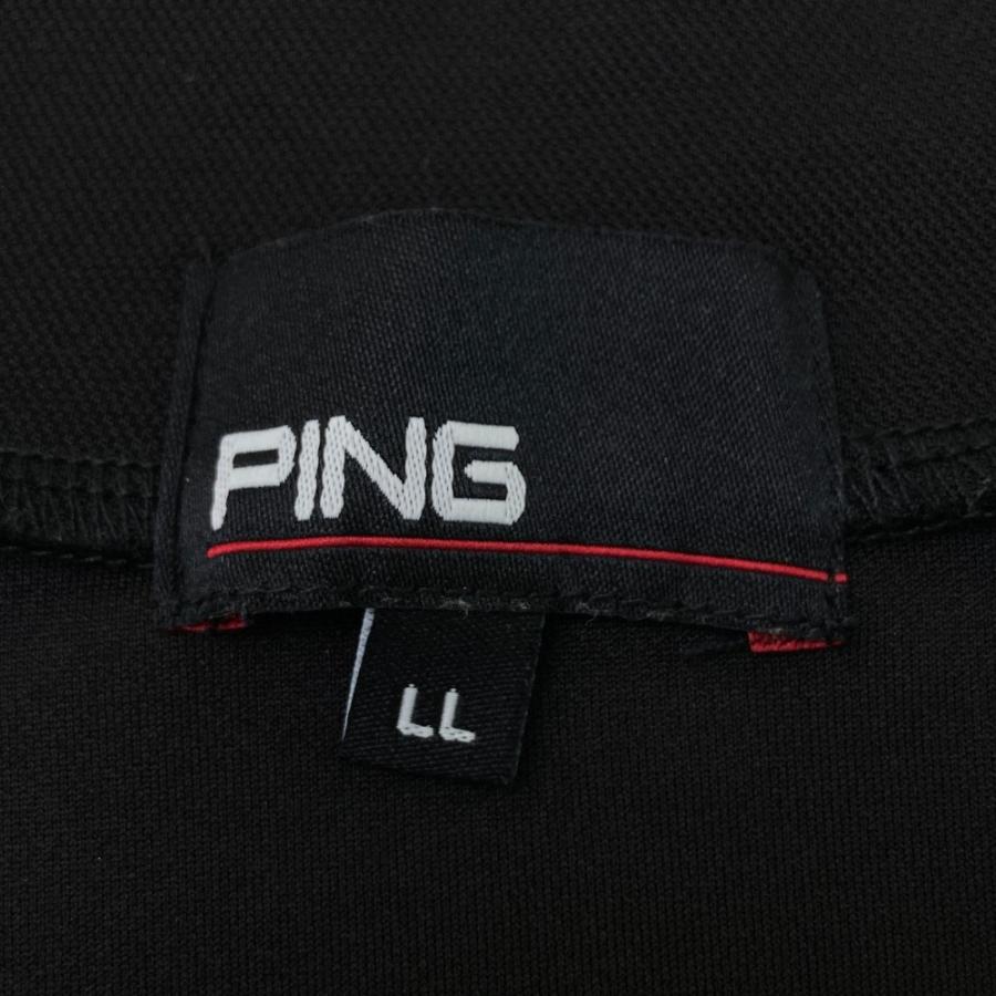 PING ピン 2024年モデル ハイネック 半袖Tシャツ ブラック系 LL