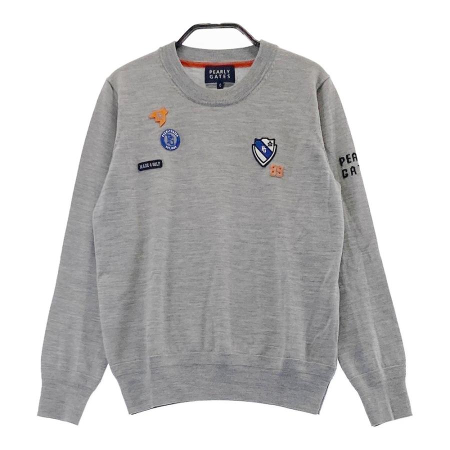 PEARLY GATES パーリーゲイツ ウール クルーネック ニットセーター  