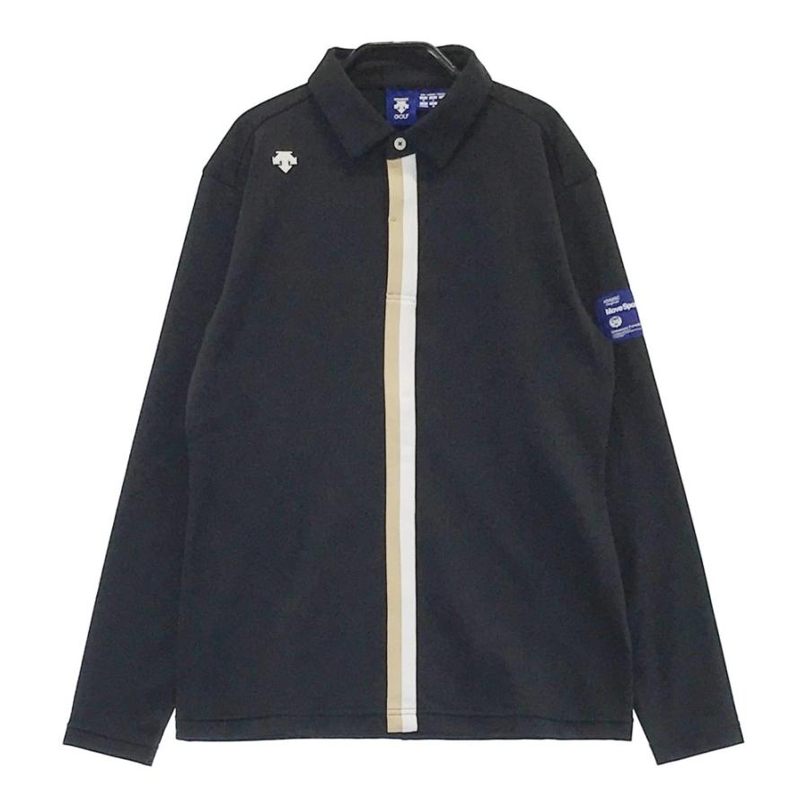 新品タグ付き】デサントゴルフ長袖ストレッチポロシャツブラック