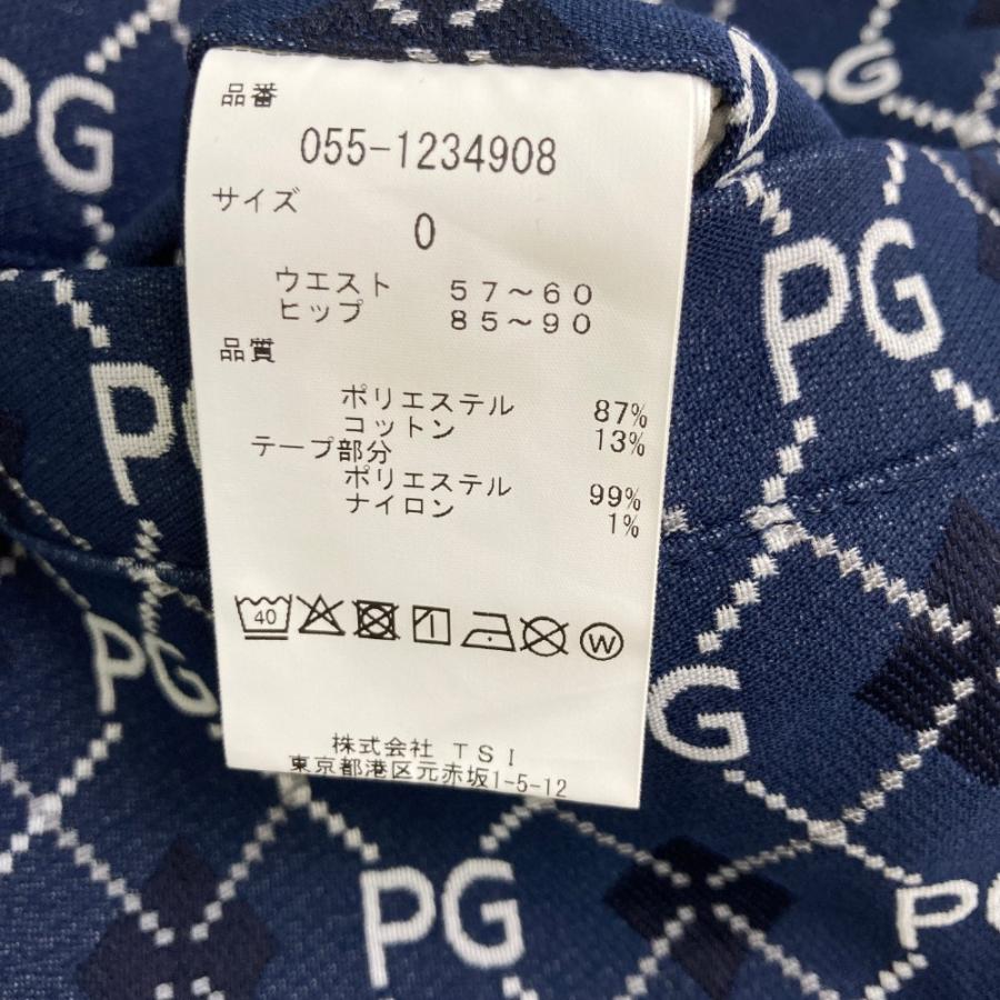 PEARLY GATES パーリーゲイツ  ニットスカート 総柄 ネイビー系 0 ゴルフウェア レディースの画像