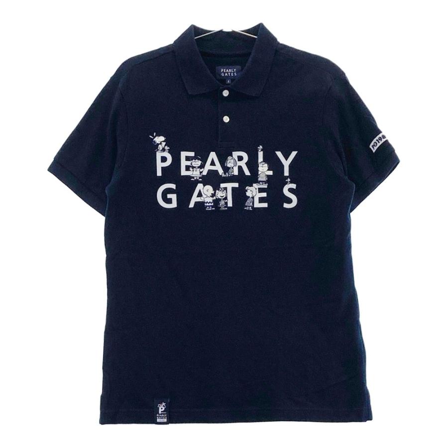 PEARLY GATES パーリーゲイツ ×PEANUTS 半袖ポロシャツ スヌーピー 