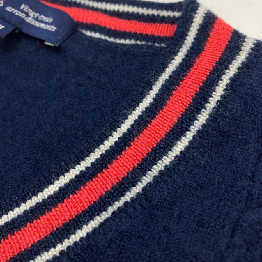 23区GOLF ニジュウサンクゴルフ ウール Vネック ニットセーター