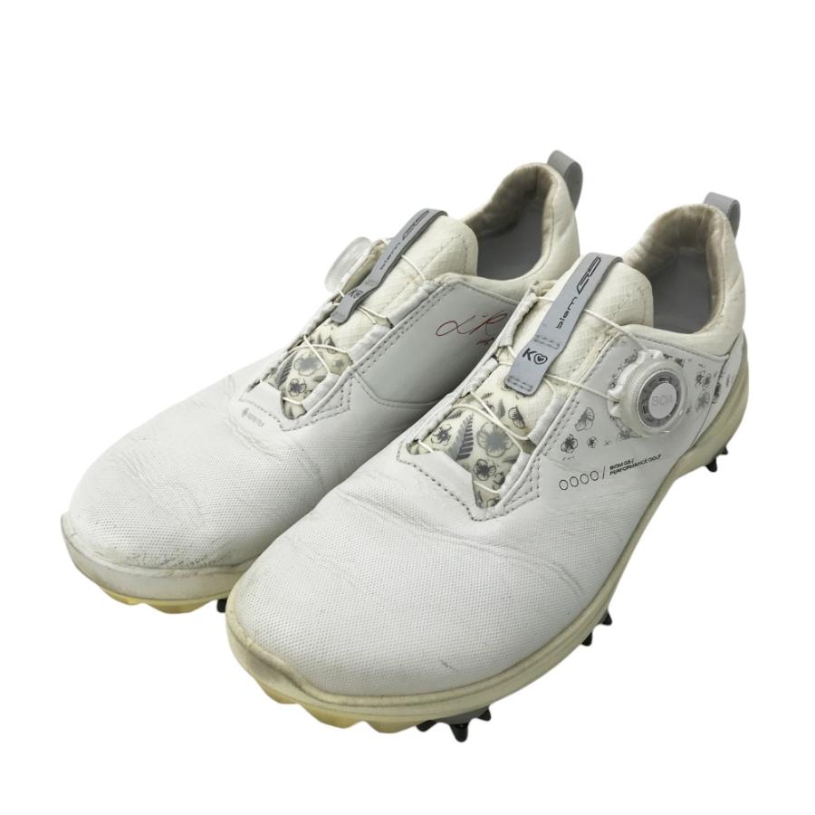 ecco エコー BIOM G5 BOA ゴルフシューズ ハイビスカス ホワイト系 38 