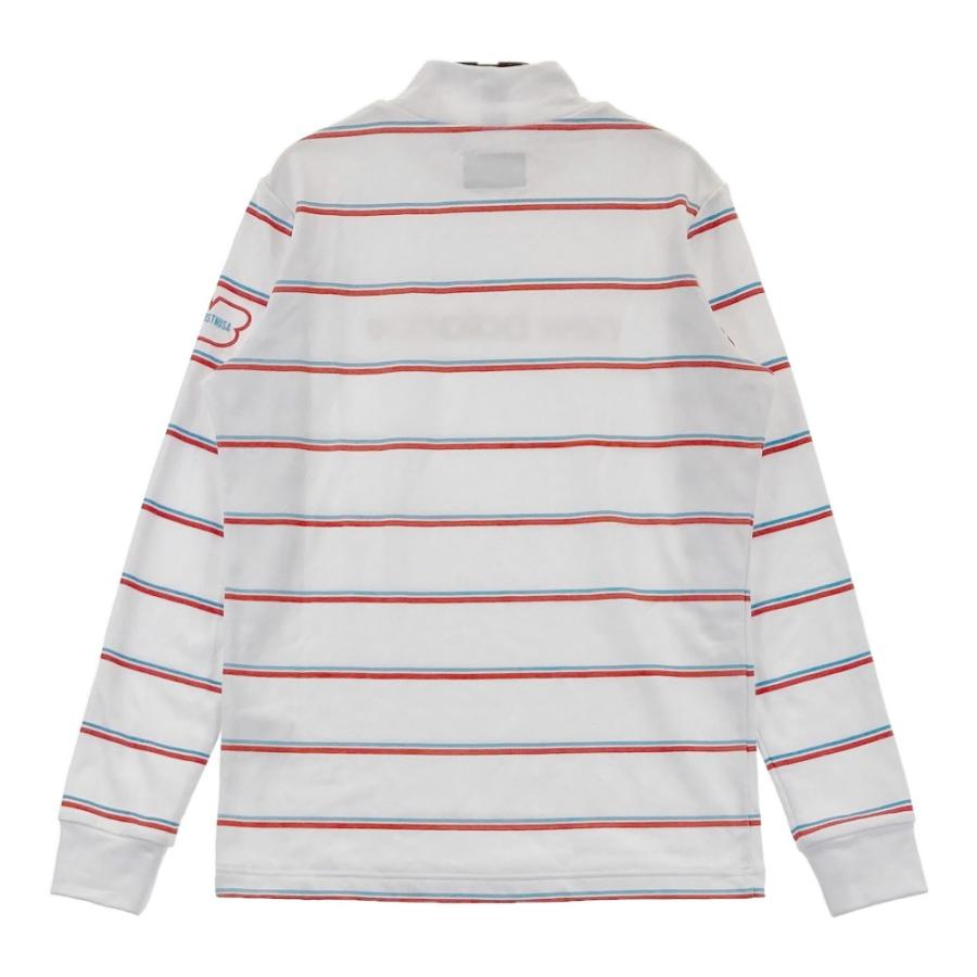 サイズ：1 NEW BALANCE GOLF ニューバランス  ハイネック長袖Tシャツ ボーダー柄 ホワイト系 [240101420998] ゴルフウェア レディース ストスト New Balance NEW BALANCE GOLF ニューバランス ハイネック 長袖T