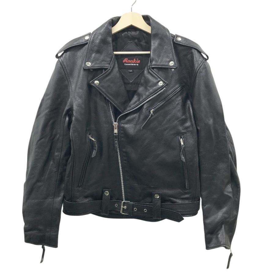 Rookie Leathers ブラックレザージャケット Lサイズ Rookie ルーキーレザー レザージャケット ダブルライダース 美品