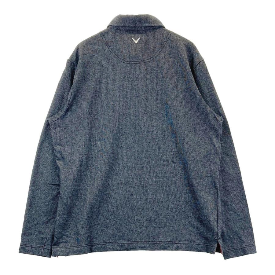 サイズ：M CALLAWAY キャロウェイ  長袖ポロシャツ ボタンダウン 総柄 グレー系 [240101476073] ゴルフウェア メンズ ストスト CALLAWAY キャロウェイ 長袖ポロシャツ ボタンダウン 総柄
