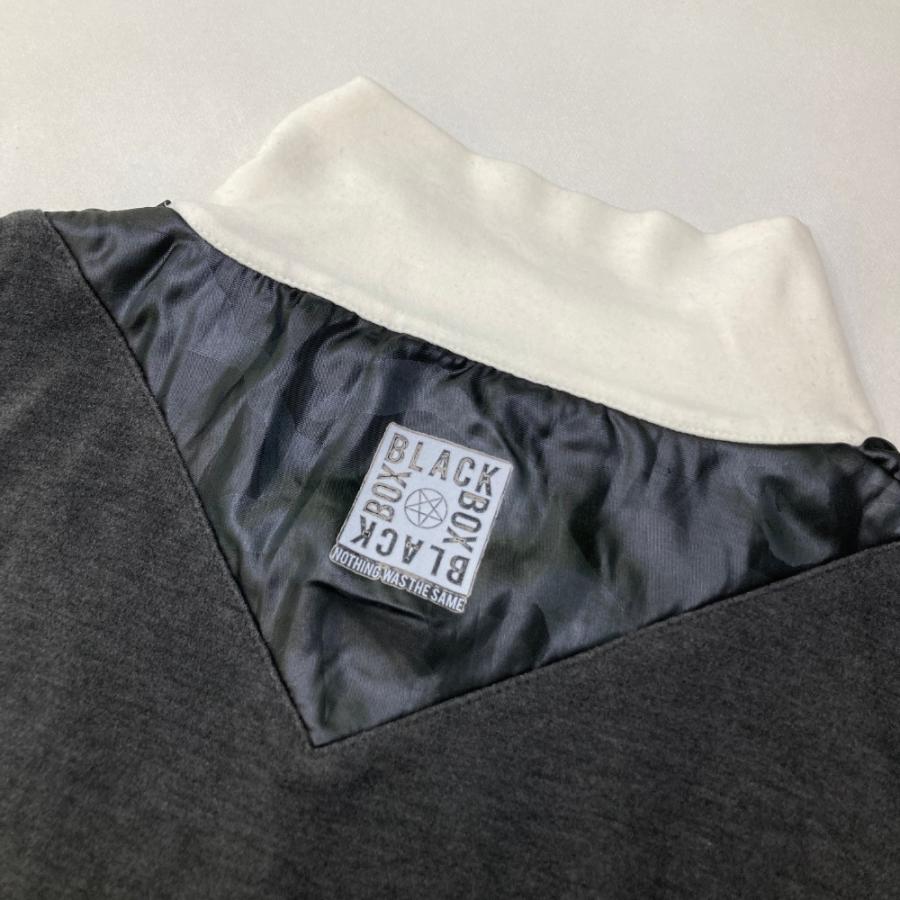 マークアンドロナ ハーフジップ長袖シャツ MARK&LONA マークアンドロナ 長袖ハーフジップTシャツ グレー系