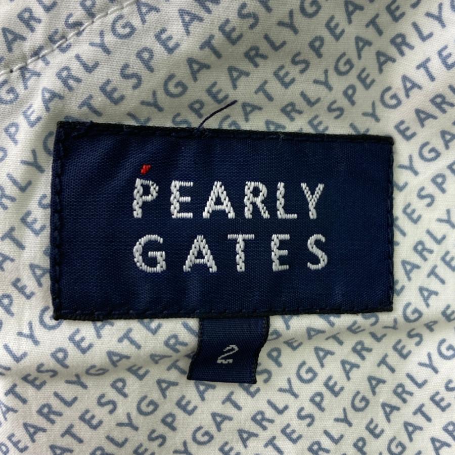 PEARLY GATES パーリーゲイツ 2023年モデル ストレッチパンツ 総柄 ネイビー系 2 ゴルフウェア レディースの画像