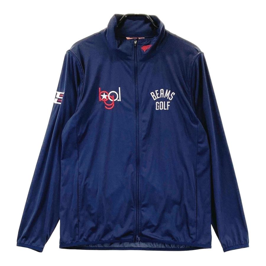 BEAMS GOLF ビームスゴルフ 2WAY ジップジャケット 撥水 ネイビー系 XL 