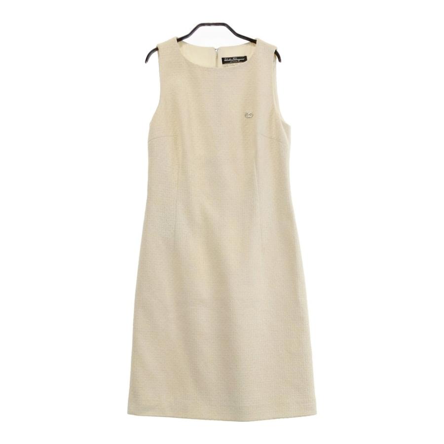 【美品】Salvatore Ferragamo フェラガモ ワンピース ツイード フェラガモ ツイード ワンピース