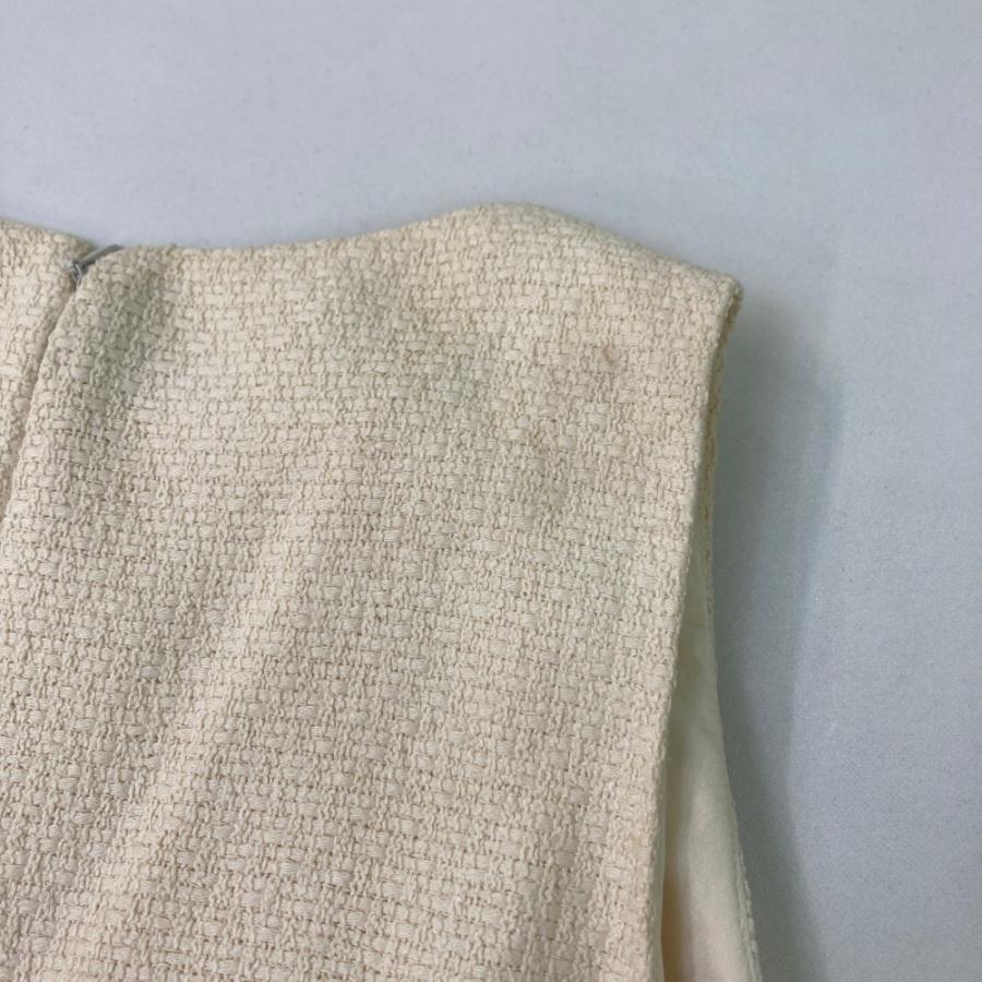 【美品】サルヴァトーレフェラガモ ツイード ドレスワンピース タック 半袖 42 FERRAGAMO（フェラガモ） Salvatore Ferragamo サルヴァトーレ