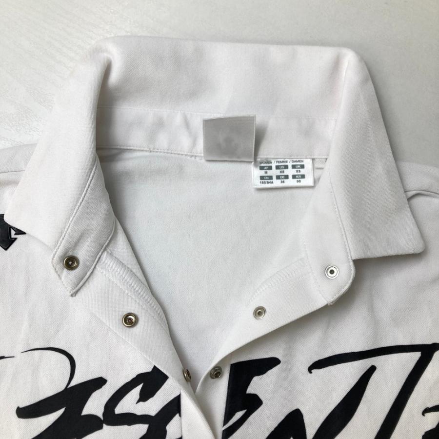 サイズ：M DESCENTE GOLF デサントゴルフ  ノースリーブ ポロシャツ  ホワイト系 [240101473719] ゴルフウェア レディース ストスト DESCENTE GOLF デサントゴルフ ノースリーブポロシャツ 白 LUXE