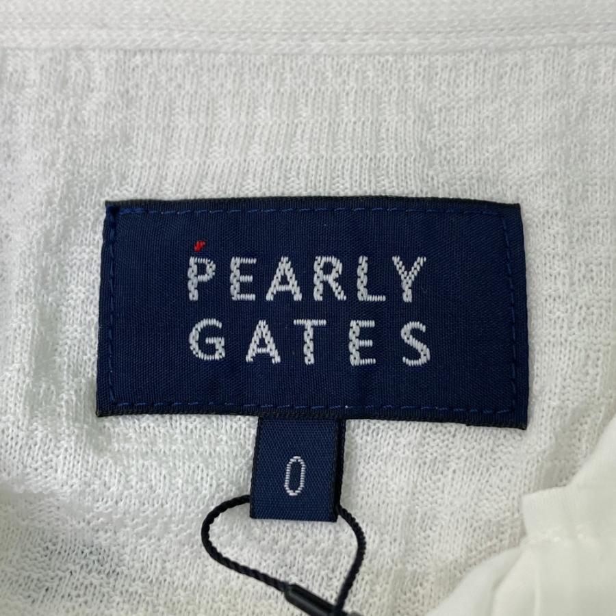 【新品】PEARLY GATES パーリーゲイツ 2023年モデル 半袖ポロシャツ グレンチェック柄 ホワイト系 0 ゴルフウェア レディース_3
