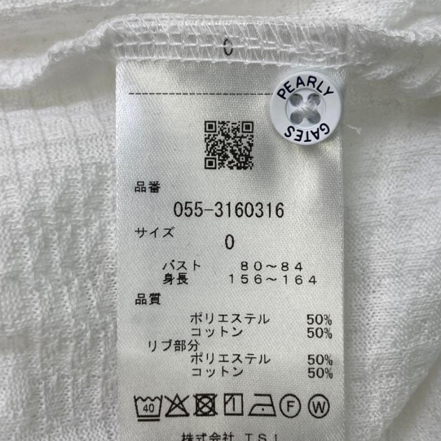 【新品】PEARLY GATES パーリーゲイツ 2023年モデル 半袖ポロシャツ グレンチェック柄 ホワイト系 0 ゴルフウェア レディース_4
