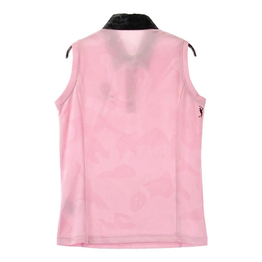 マークアンドロナ迷彩柄ノースリーブポロシャツ MARK&LONA マークアンドロナ ノースリーブポロシャツ ボタン