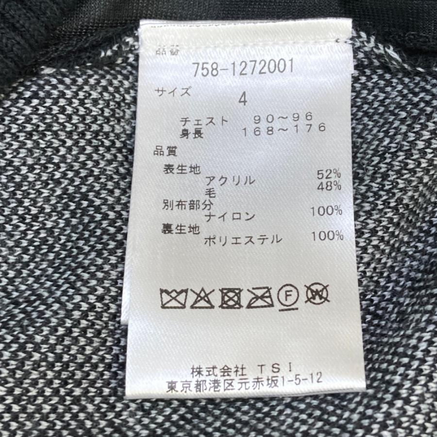 【美品】MASTER BUNNY EDITION マスターバニーエディション ニット切替 ジップジャケット ブラック系 4 ゴルフウェア メンズ_4