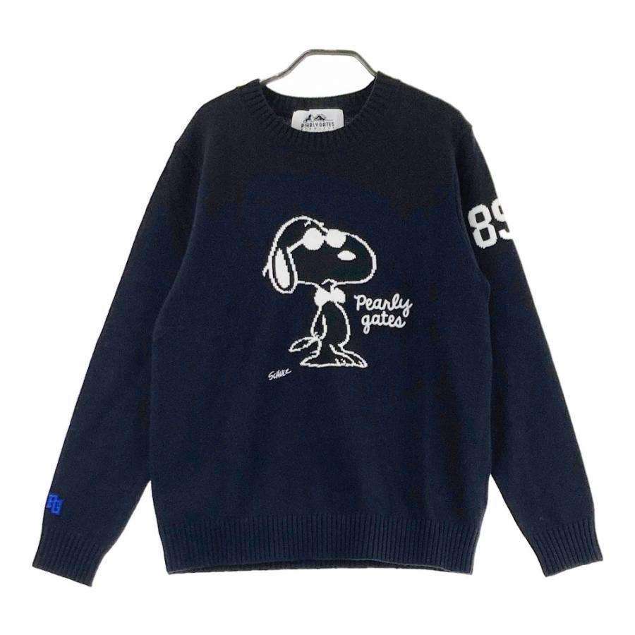 PEARLY GATES パーリーゲイツ ニット セーター スヌーピー ネイビー系 