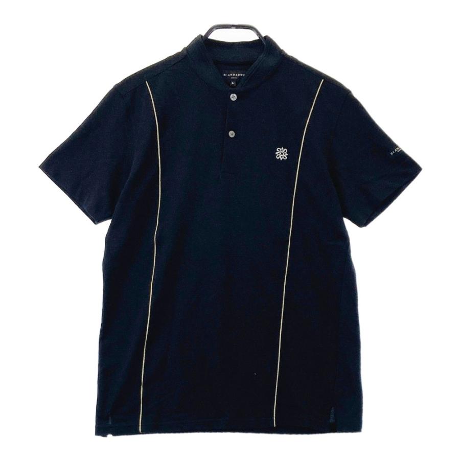 サイズ：M ST ANDREWS セントアンドリュース  半袖Tシャツ  ブラック系 [240101470332] ゴルフウェア メンズ ストスト サイズ：M ST ANDREWS セントアンドリュース 半袖Tシャツ