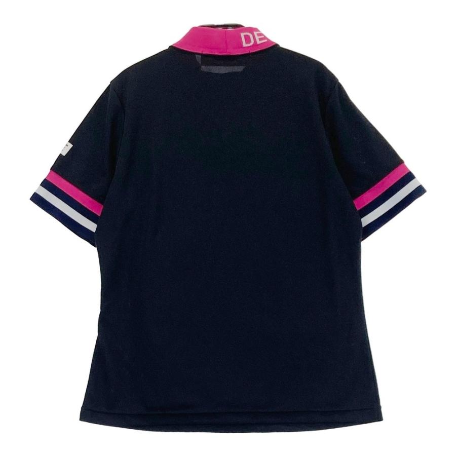 サイズ：M DECEMBERMAY ディセンバーメイ  モックネック 半袖Tシャツ  ブラック系 [240101473792] ゴルフウェア レディース ストスト サイズ：M DECEMBERMAY ディセンバーメイ モックネック 半袖T