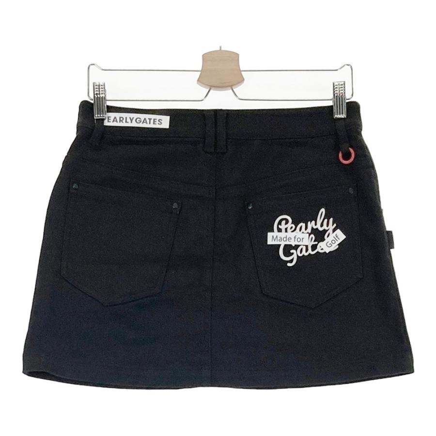 PEARLY GATES パーリーゲイツ  ストレッチ スカート  ブラック系 1 ゴルフウェア レディースの画像