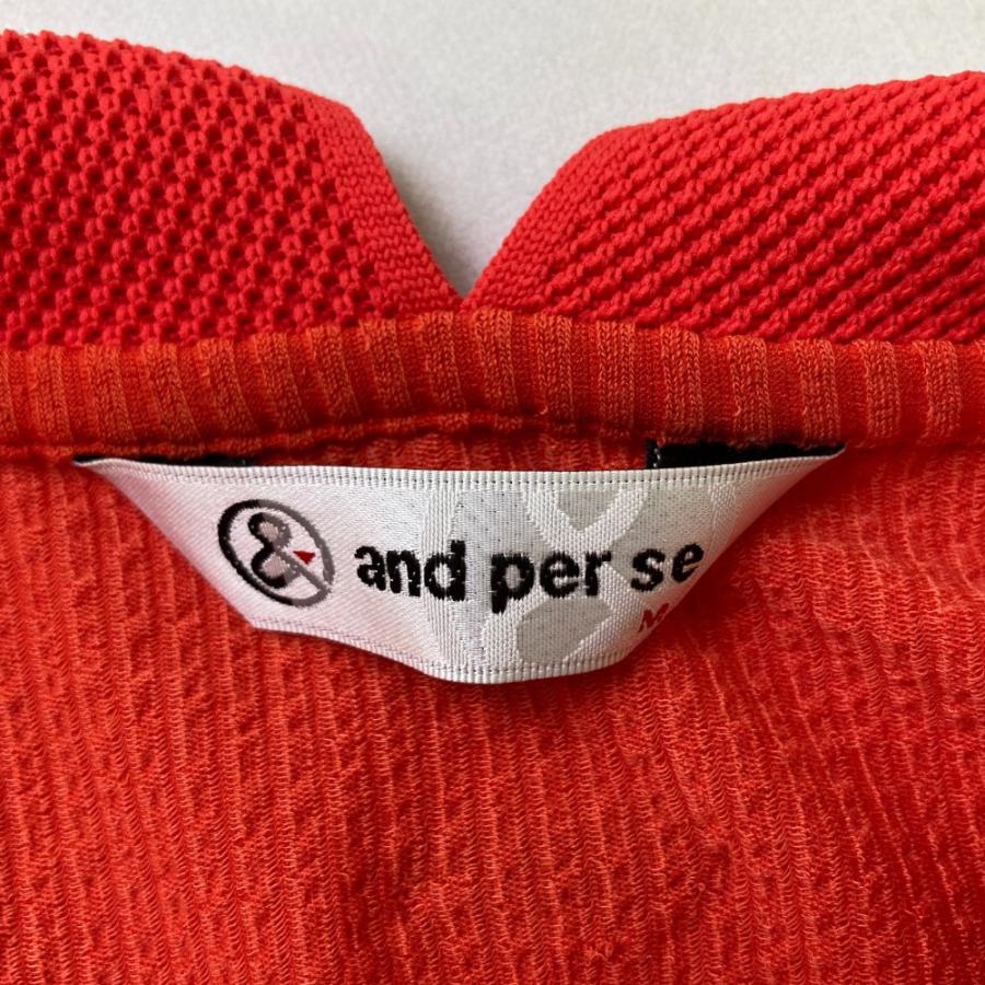 and per se AND PER SE アンパスィ ; 半袖Tシャツ レース 総柄 